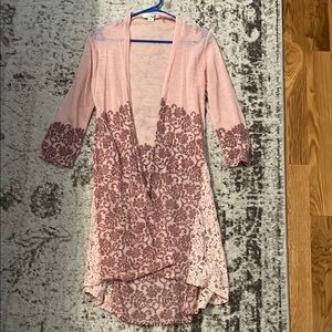 Pink and rose Floral Cardigan/duster